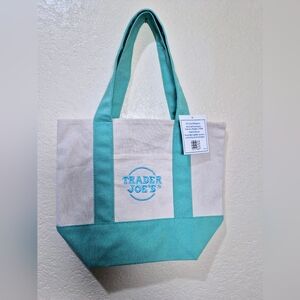 Trader Joes Mini Canva Pastel Tote Bag